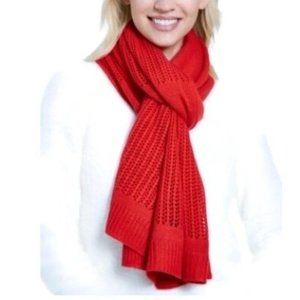 DKNY Open Knit Blocked Scarf